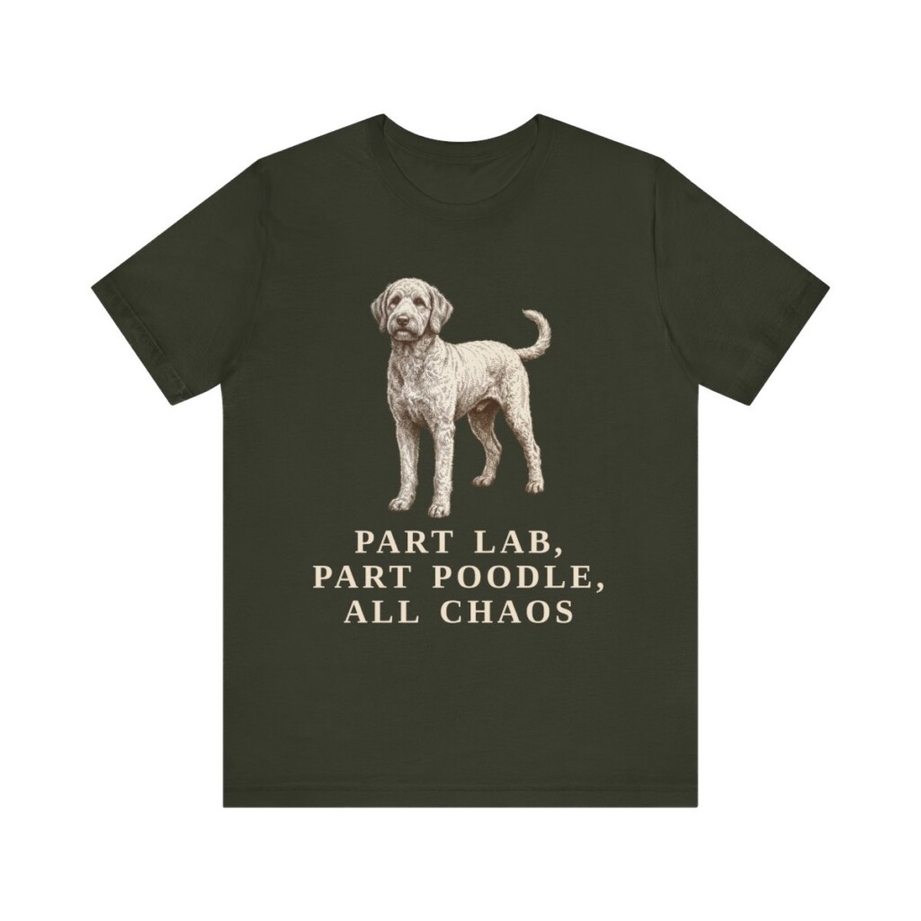 Labradoodle Humor Shirt, Vintage Dog Sketch Tee, Dog Humor Gift