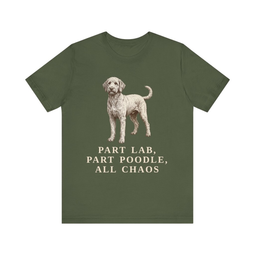 Labradoodle Humor Shirt, Vintage Dog Sketch Tee, Dog Humor Gift
