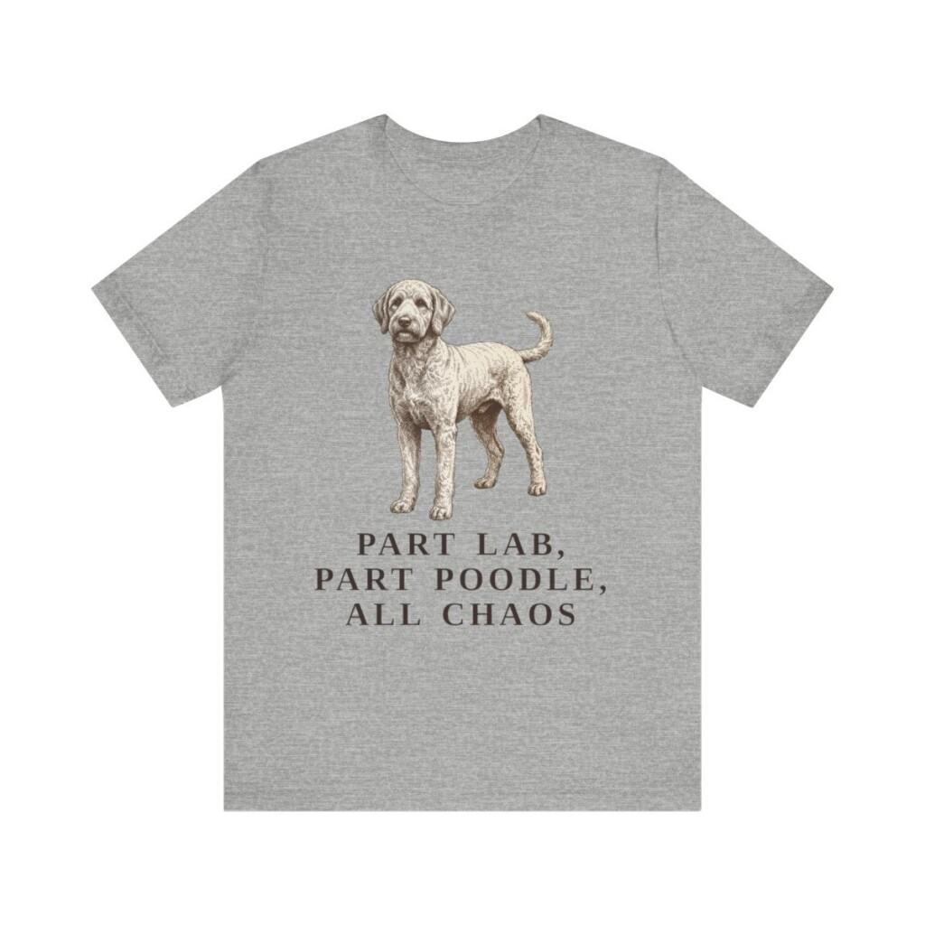Labradoodle Humor Shirt, Vintage Dog Sketch Tee, Dog Humor Gift