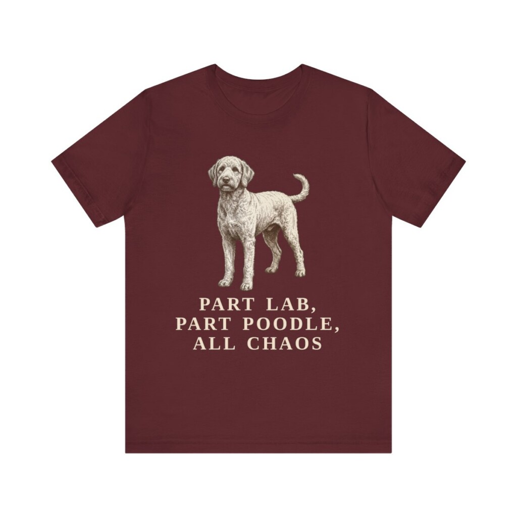Labradoodle Humor Shirt, Vintage Dog Sketch Tee, Dog Humor Gift