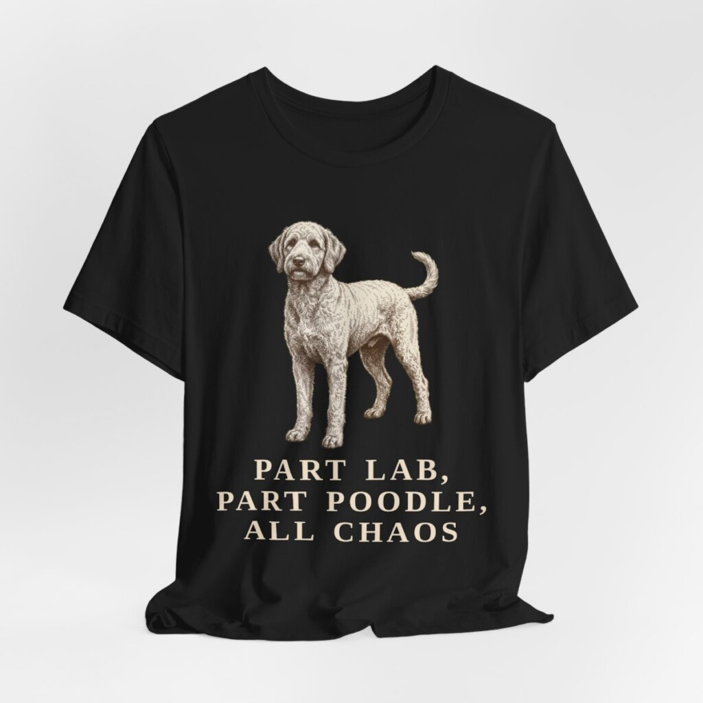 Labradoodle Humor Shirt, Vintage Dog Sketch Tee, Dog Humor Gift
