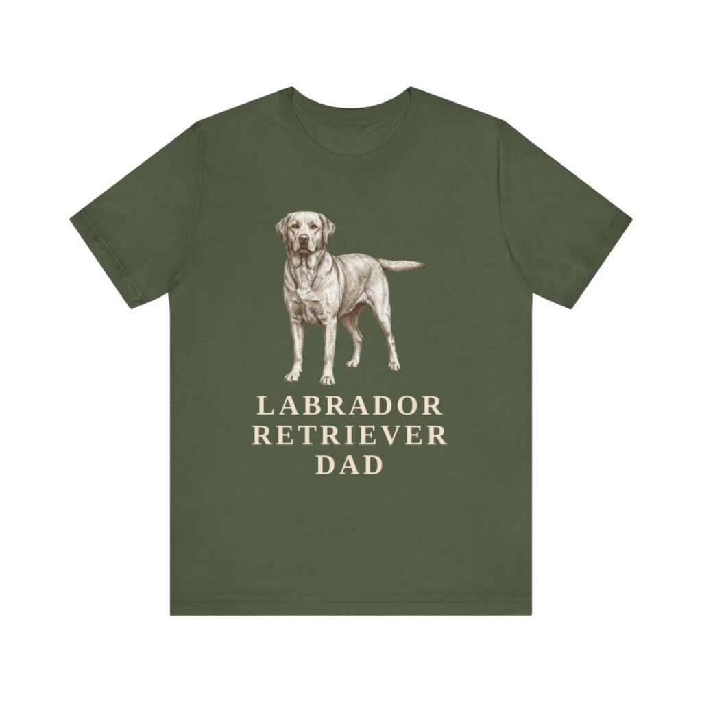 Labrador Retriever Dad Shirt, Vintage Dog Sketch Tee, Dog Dad Gift
