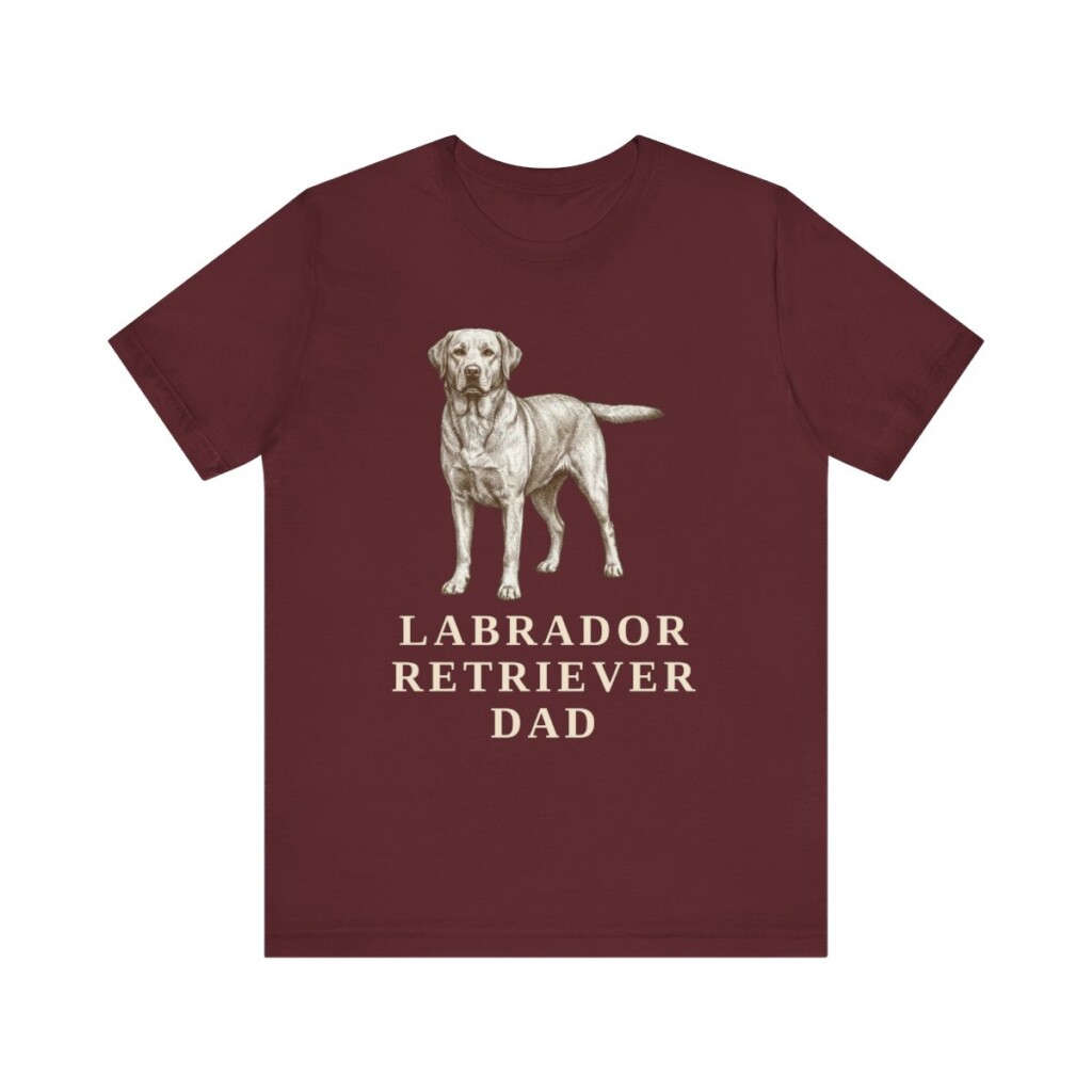 Labrador Retriever Dad Shirt, Vintage Dog Sketch Tee, Dog Dad Gift