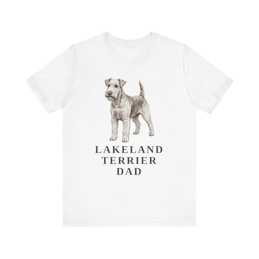 Lakeland Terrier Dad Shirt, Vintage Dog Sketch Tee, Dog Dad Gift