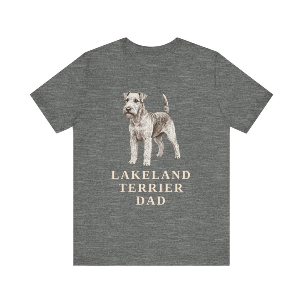 Lakeland Terrier Dad Shirt, Vintage Dog Sketch Tee, Dog Dad Gift