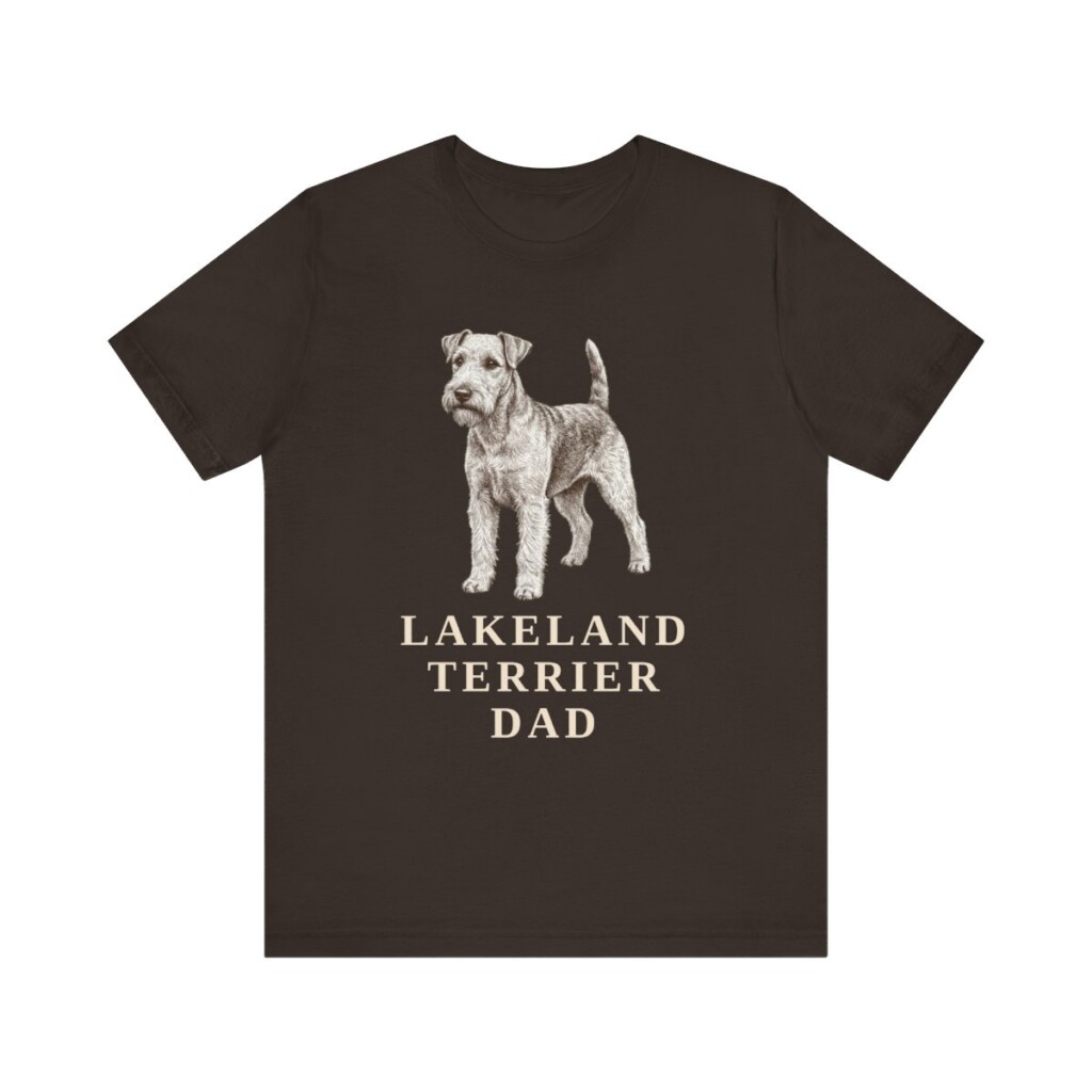 Lakeland Terrier Dad Shirt, Vintage Dog Sketch Tee, Dog Dad Gift