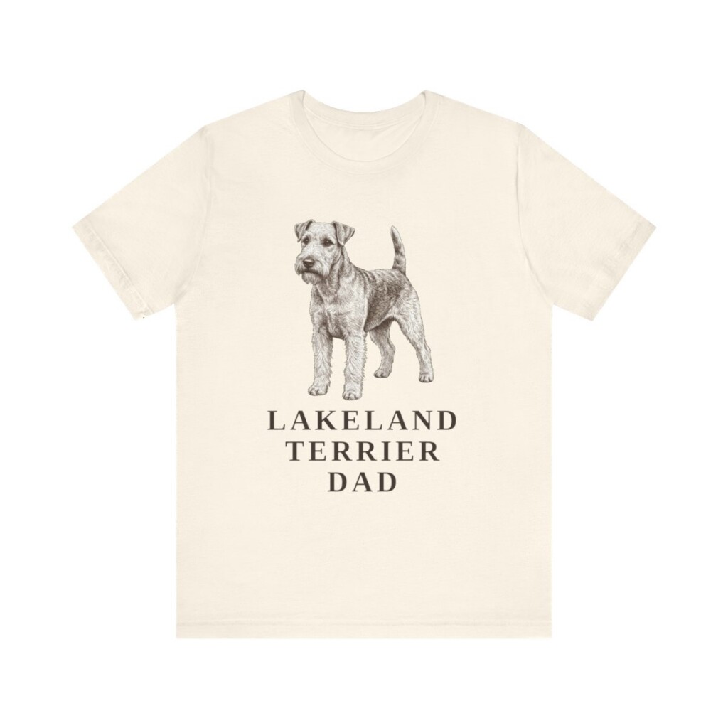 Lakeland Terrier Dad Shirt, Vintage Dog Sketch Tee, Dog Dad Gift