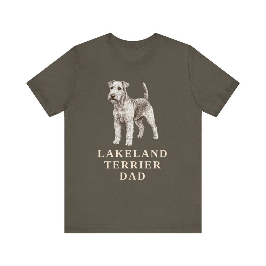 Lakeland Terrier Dad Shirt, Vintage Dog Sketch Tee, Dog Dad Gift