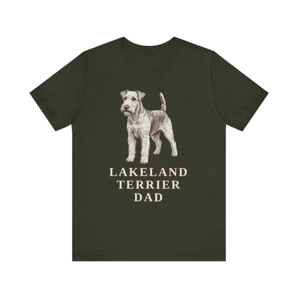 Lakeland Terrier Dad Shirt, Vintage Dog Sketch Tee, Dog Dad Gift