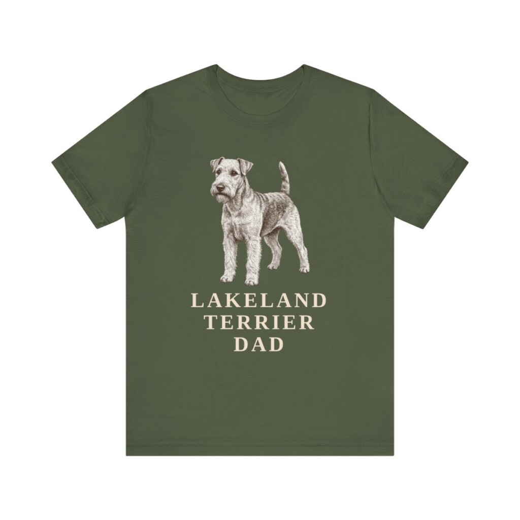 Lakeland Terrier Dad Shirt, Vintage Dog Sketch Tee, Dog Dad Gift