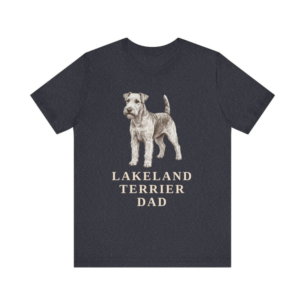 Lakeland Terrier Dad Shirt, Vintage Dog Sketch Tee, Dog Dad Gift