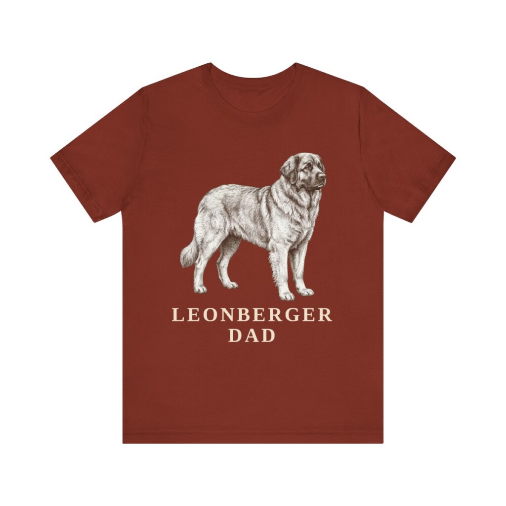Leonberger Dad Shirt, Vintage Dog Sketch Tee, Dog Dad Gift
