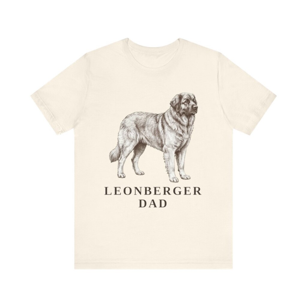 Leonberger Dad Shirt, Vintage Dog Sketch Tee, Dog Dad Gift