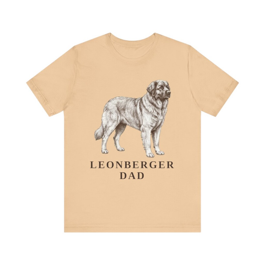Leonberger Dad Shirt, Vintage Dog Sketch Tee, Dog Dad Gift