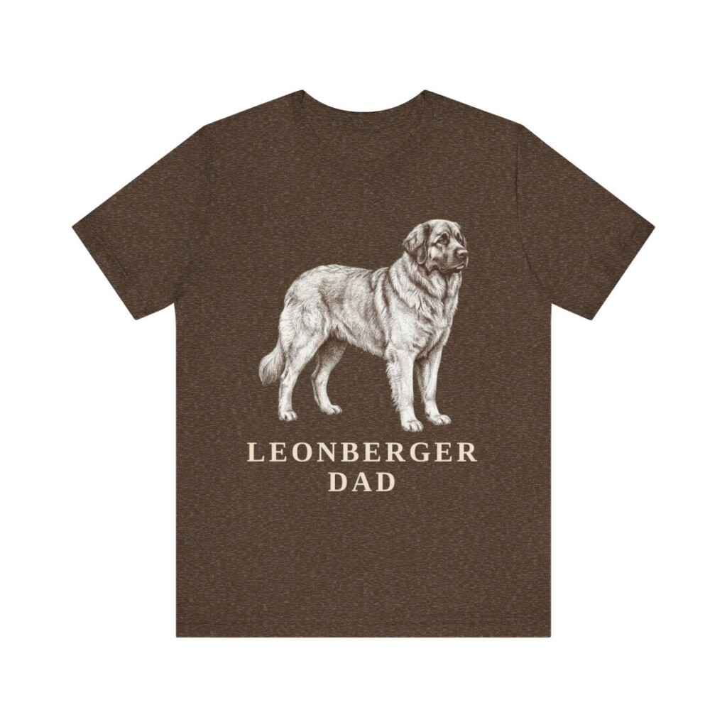 Leonberger Dad Shirt, Vintage Dog Sketch Tee, Dog Dad Gift