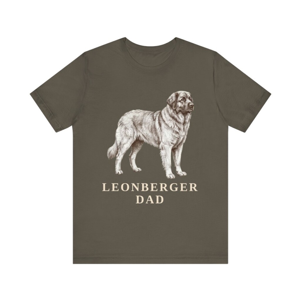 Leonberger Dad Shirt, Vintage Dog Sketch Tee, Dog Dad Gift
