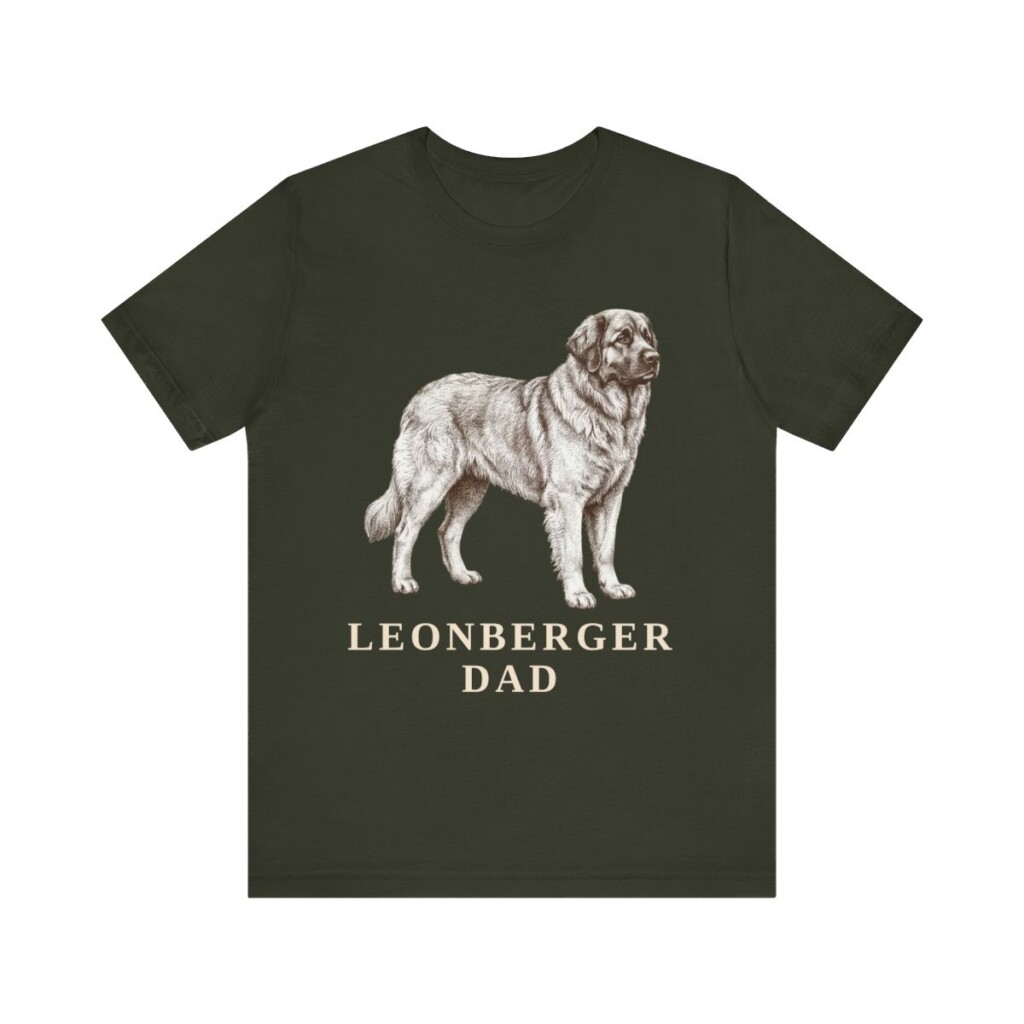 Leonberger Dad Shirt, Vintage Dog Sketch Tee, Dog Dad Gift