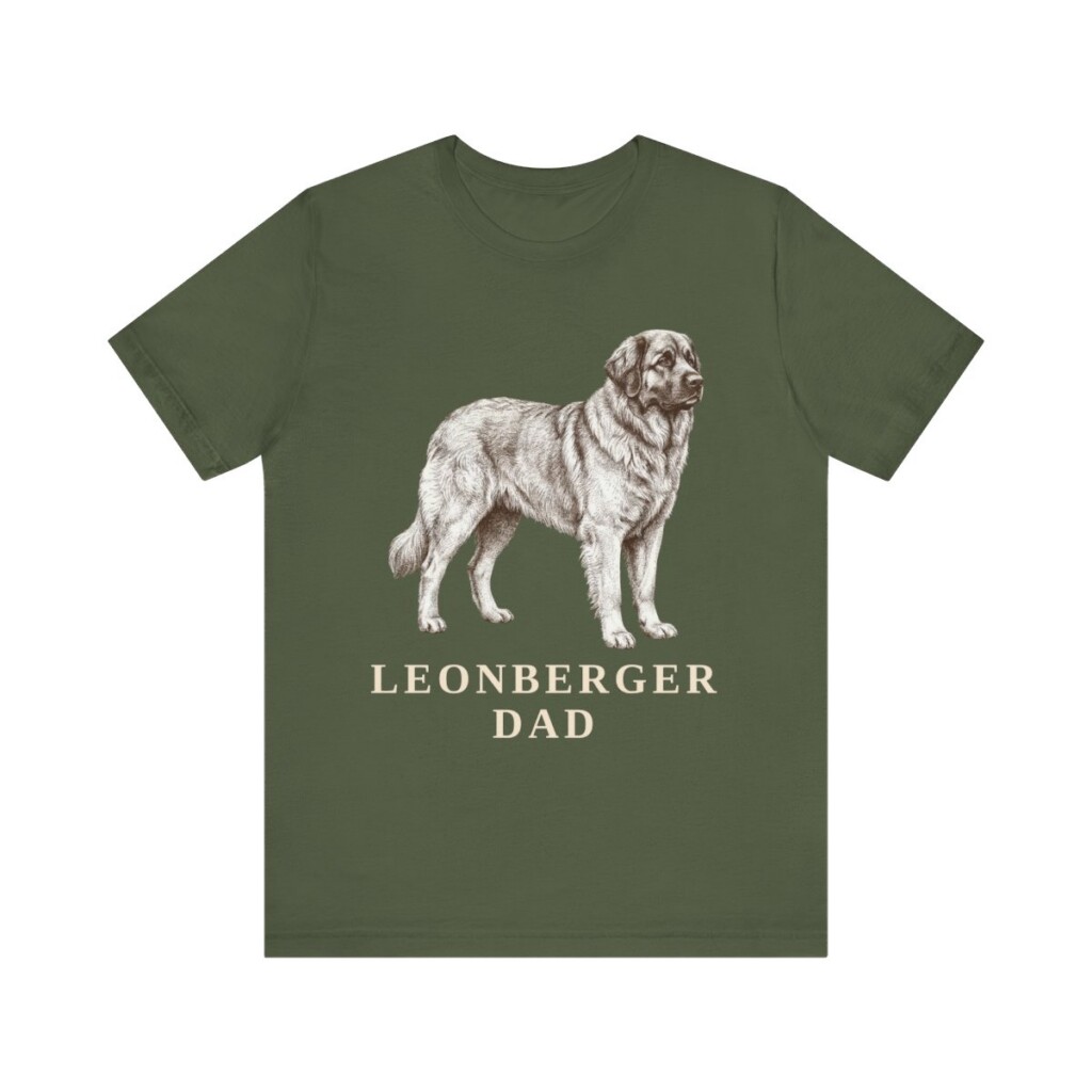 Leonberger Dad Shirt, Vintage Dog Sketch Tee, Dog Dad Gift