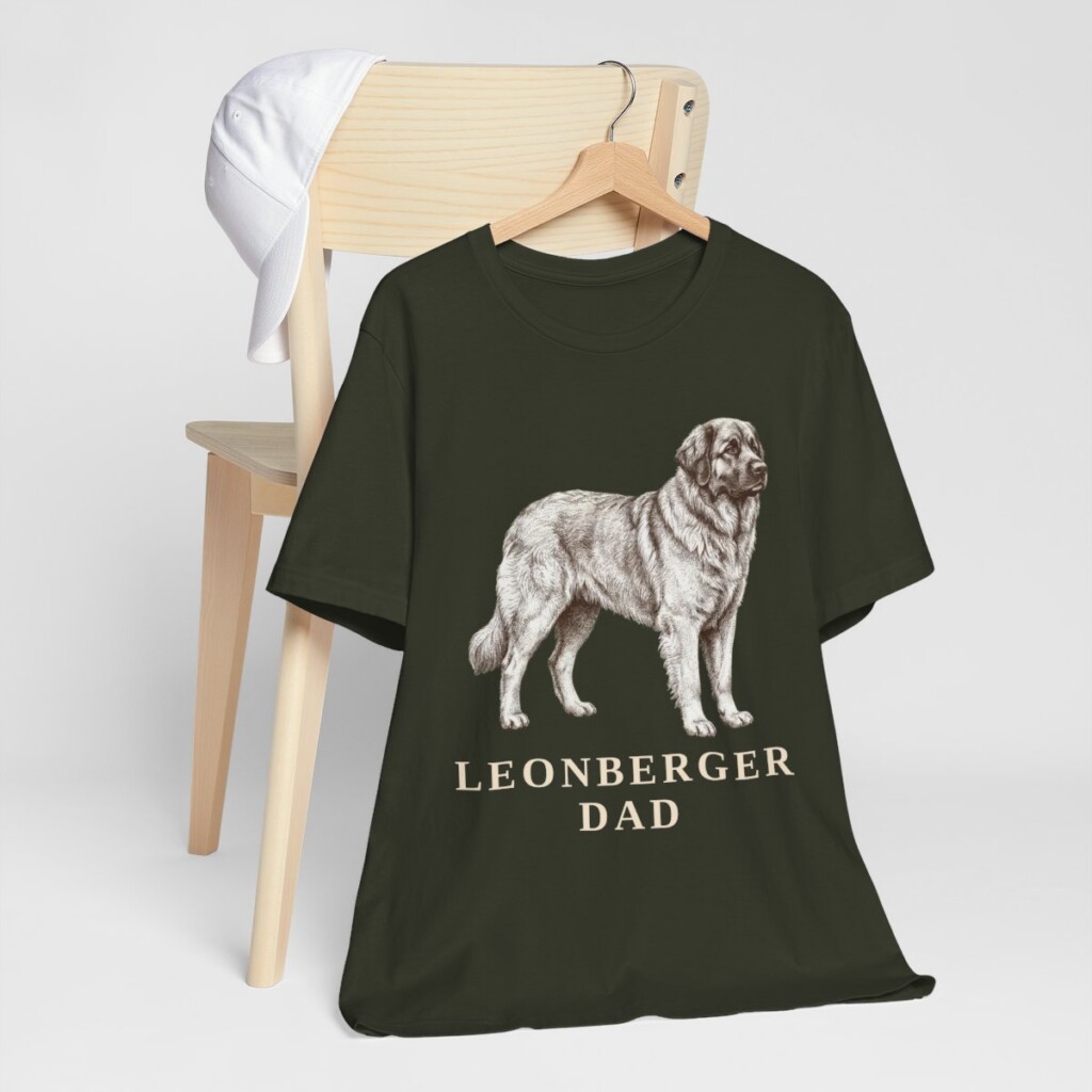 Leonberger Dad Shirt, Vintage Dog Sketch Tee, Dog Dad Gift