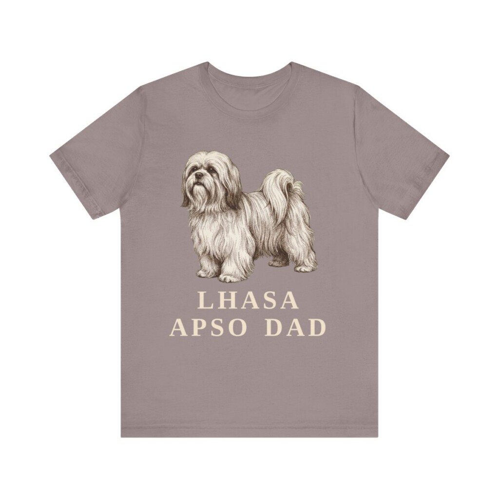 Lhasa Apso Dad Shirt, Vintage Dog Sketch Tee, Dog Dad Gift