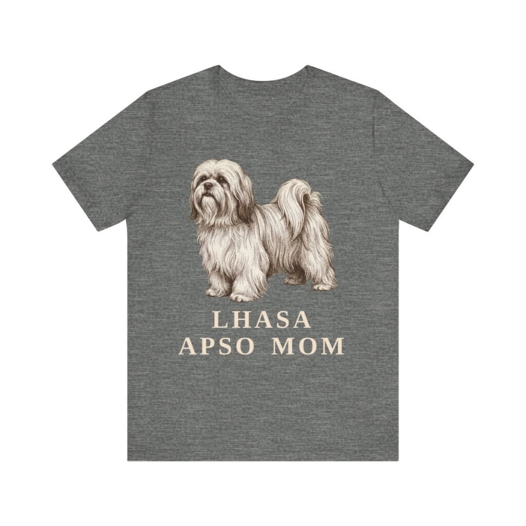 Lhasa Apso Mom Shirt, Vintage Dog Sketch Tee, Dog Mom Gift Lhasa Apso Mom Shirt, Vintage Dog Sketch Tee, Dog Mom Gift