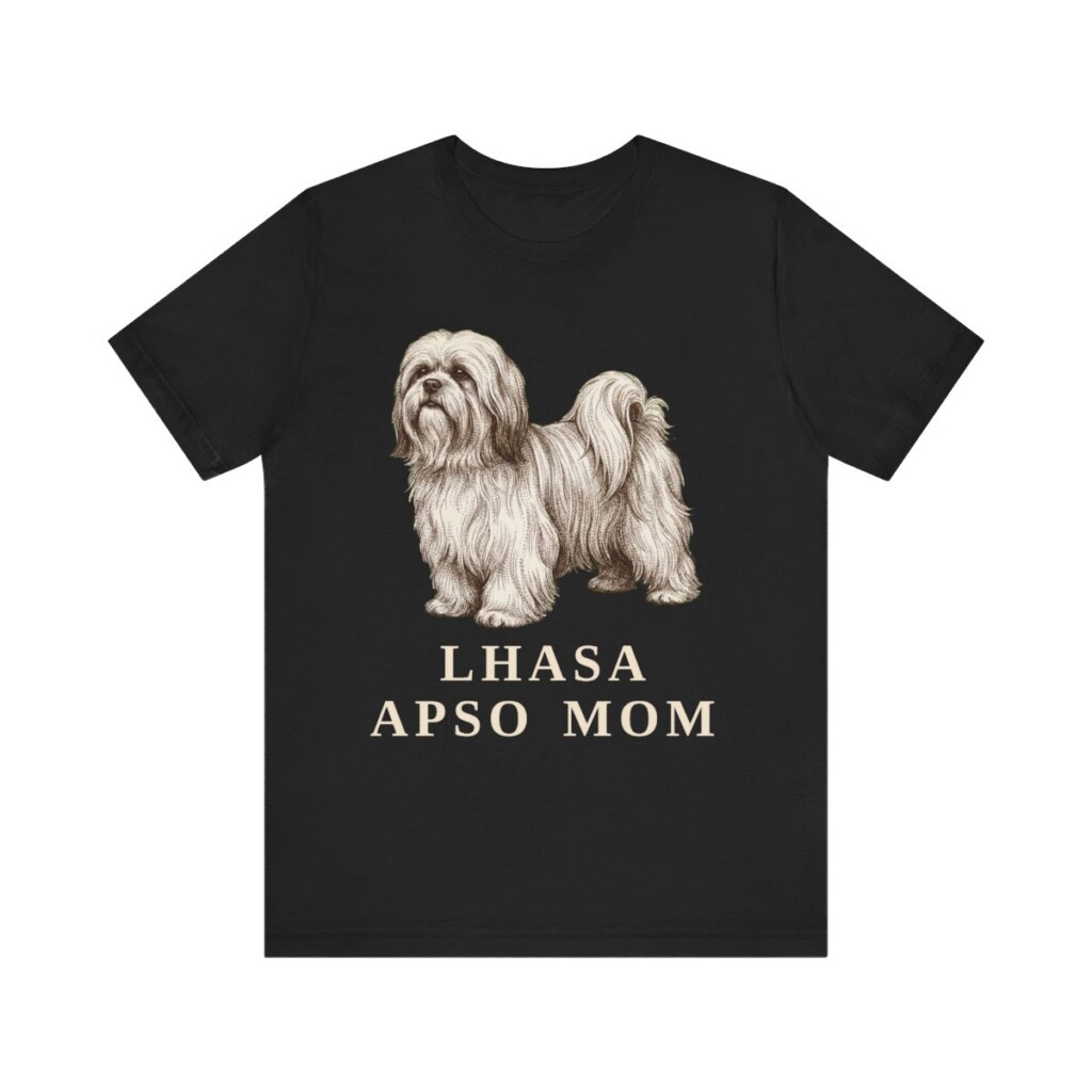 Lhasa Apso Mom Shirt, Vintage Dog Sketch Tee, Dog Mom Gift Lhasa Apso Mom Shirt, Vintage Dog Sketch Tee, Dog Mom Gift