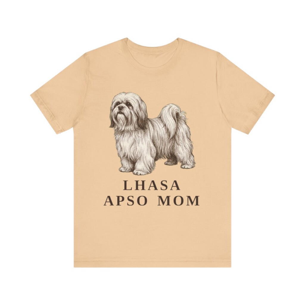 Lhasa Apso Mom Shirt, Vintage Dog Sketch Tee, Dog Mom Gift Lhasa Apso Mom Shirt, Vintage Dog Sketch Tee, Dog Mom Gift