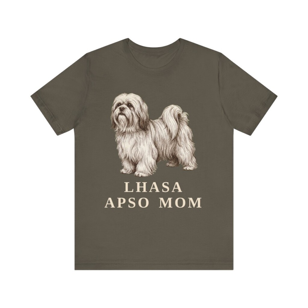 Lhasa Apso Mom Shirt, Vintage Dog Sketch Tee, Dog Mom Gift Lhasa Apso Mom Shirt, Vintage Dog Sketch Tee, Dog Mom Gift