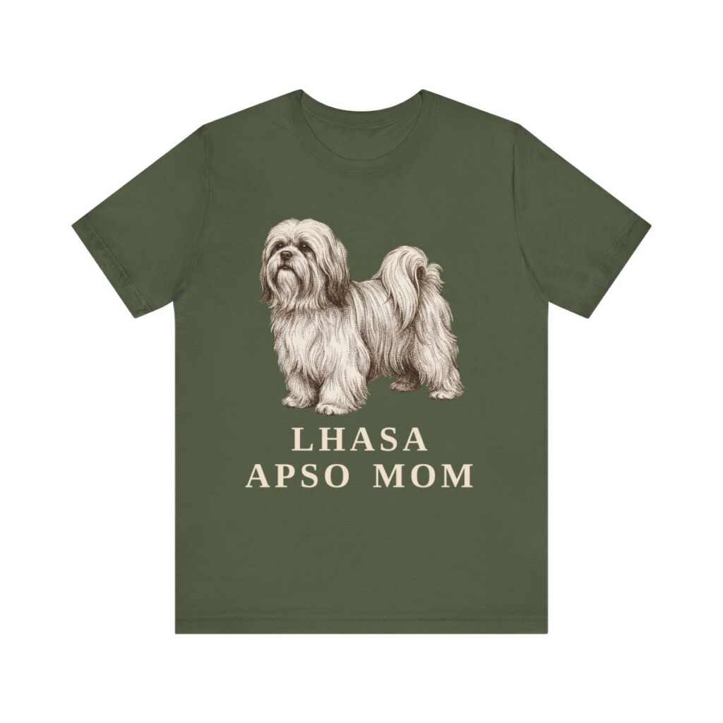 Lhasa Apso Mom Shirt, Vintage Dog Sketch Tee, Dog Mom Gift Lhasa Apso Mom Shirt, Vintage Dog Sketch Tee, Dog Mom Gift