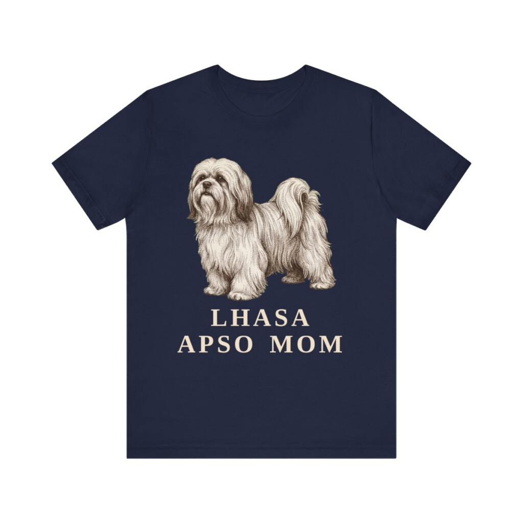 Lhasa Apso Mom Shirt, Vintage Dog Sketch Tee, Dog Mom Gift Lhasa Apso Mom Shirt, Vintage Dog Sketch Tee, Dog Mom Gift
