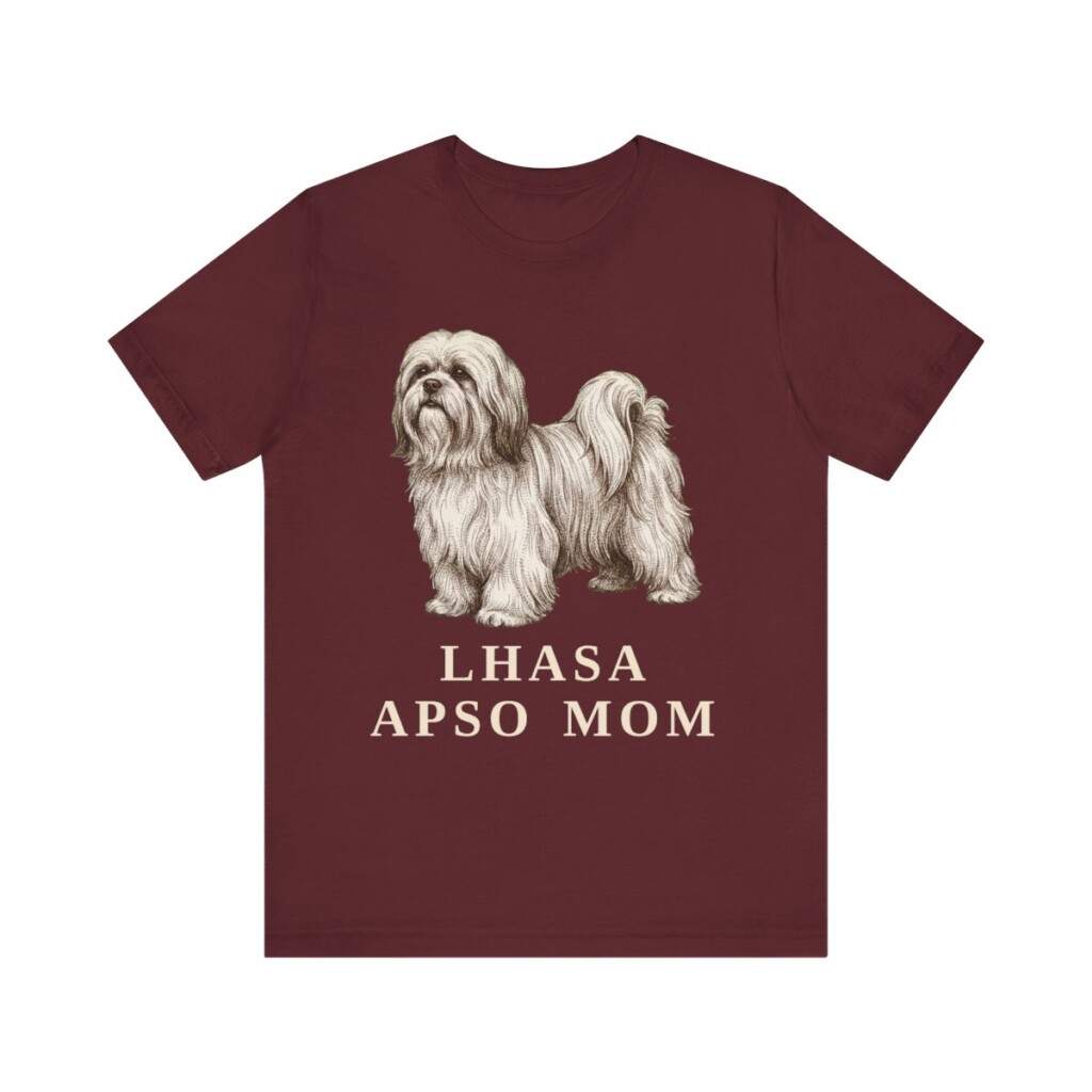 Lhasa Apso Mom Shirt, Vintage Dog Sketch Tee, Dog Mom Gift Lhasa Apso Mom Shirt, Vintage Dog Sketch Tee, Dog Mom Gift