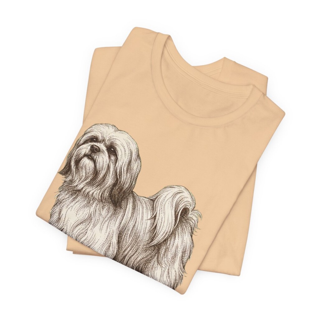 Lhasa Apso Mom Shirt, Vintage Dog Sketch Tee, Dog Mom Gift Lhasa Apso Mom Shirt, Vintage Dog Sketch Tee, Dog Mom Gift