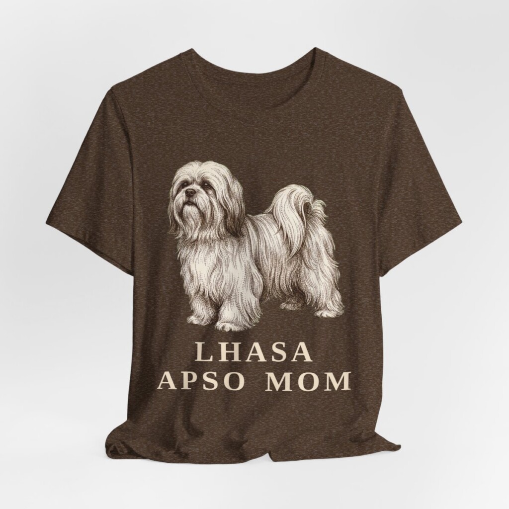 Lhasa Apso Mom Shirt, Vintage Dog Sketch Tee, Dog Mom Gift Lhasa Apso Mom Shirt, Vintage Dog Sketch Tee, Dog Mom Gift