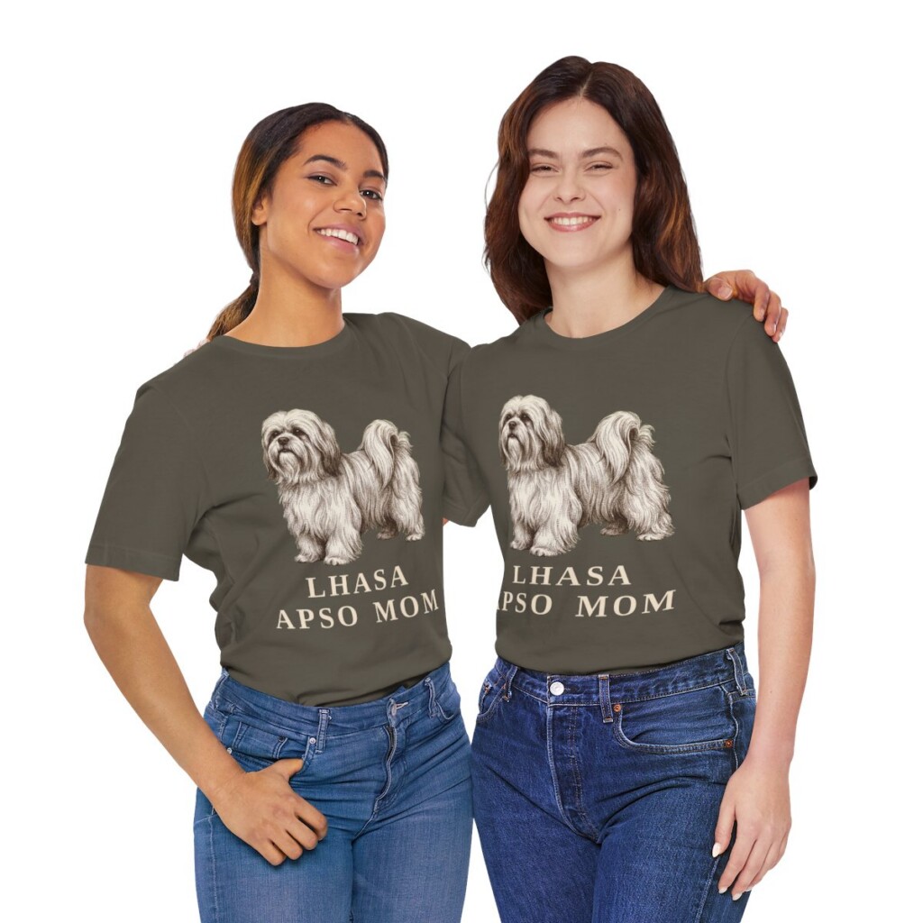 Lhasa Apso Mom Shirt, Vintage Dog Sketch Tee, Dog Mom Gift Lhasa Apso Mom Shirt, Vintage Dog Sketch Tee, Dog Mom Gift