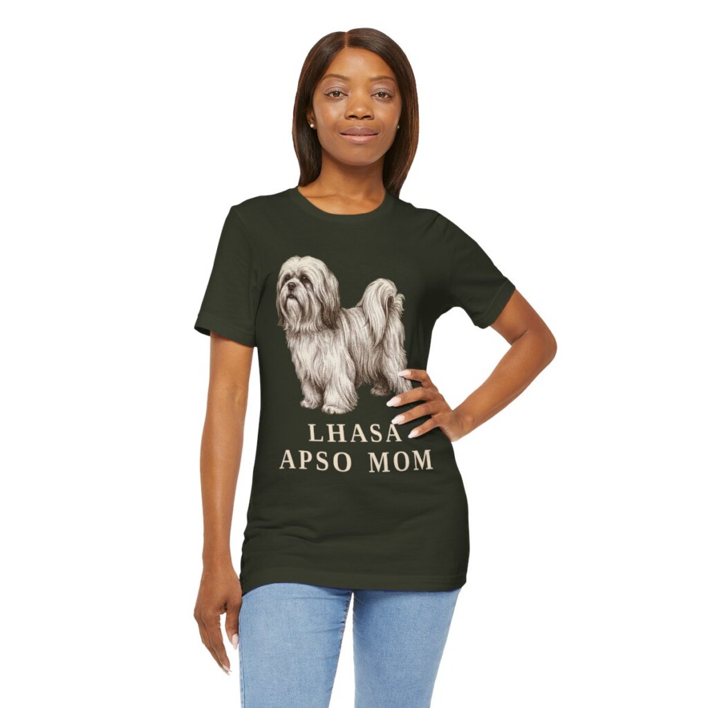 Lhasa Apso Mom Shirt, Vintage Dog Sketch Tee, Dog Mom Gift Lhasa Apso Mom Shirt, Vintage Dog Sketch Tee, Dog Mom Gift