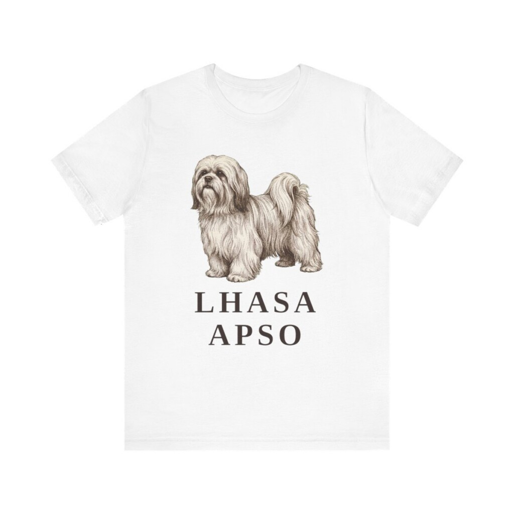 Lhasa Apso Lover Shirt, Vintage Dog Sketch Tee, Dog Lover Gift