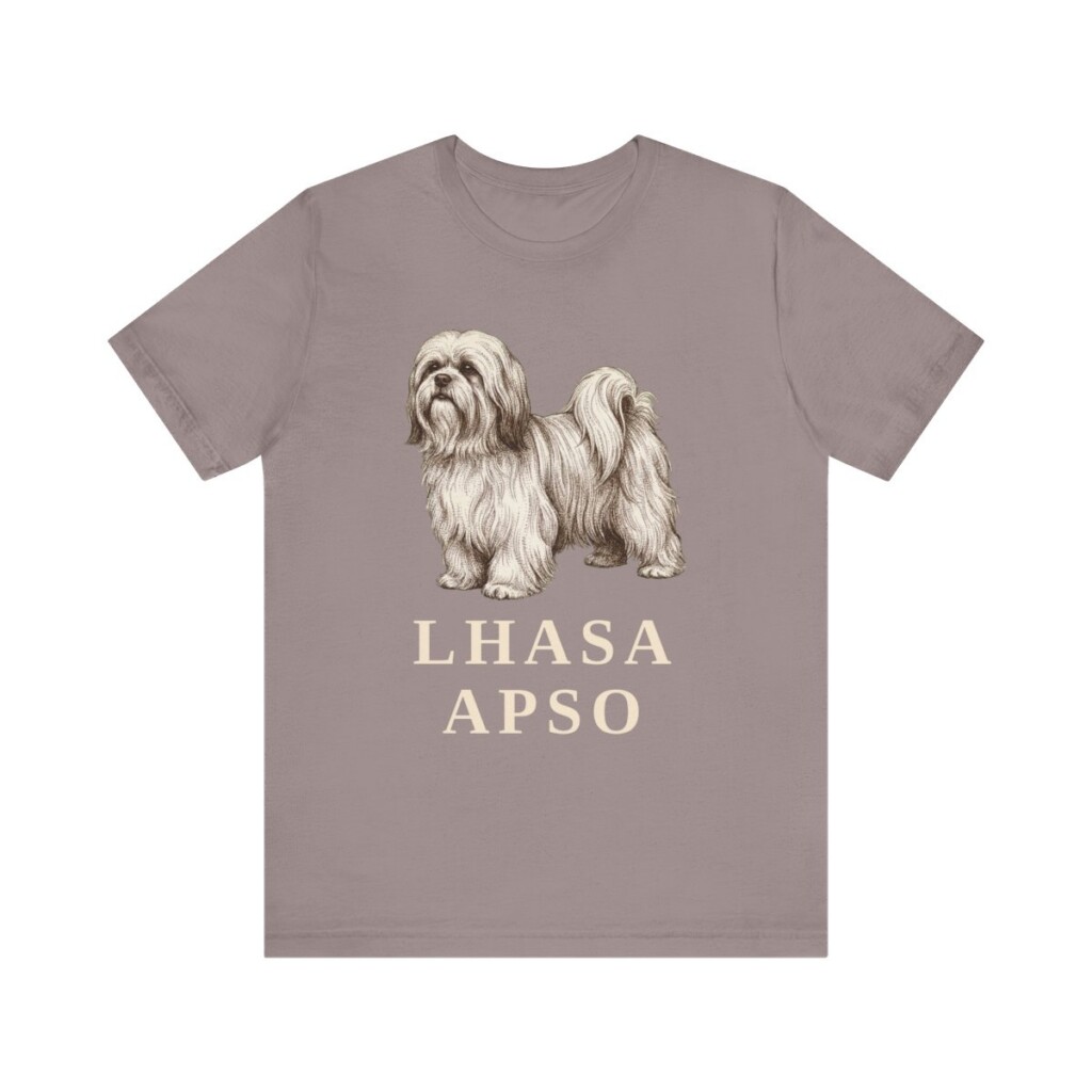 Lhasa Apso Lover Shirt, Vintage Dog Sketch Tee, Dog Lover Gift