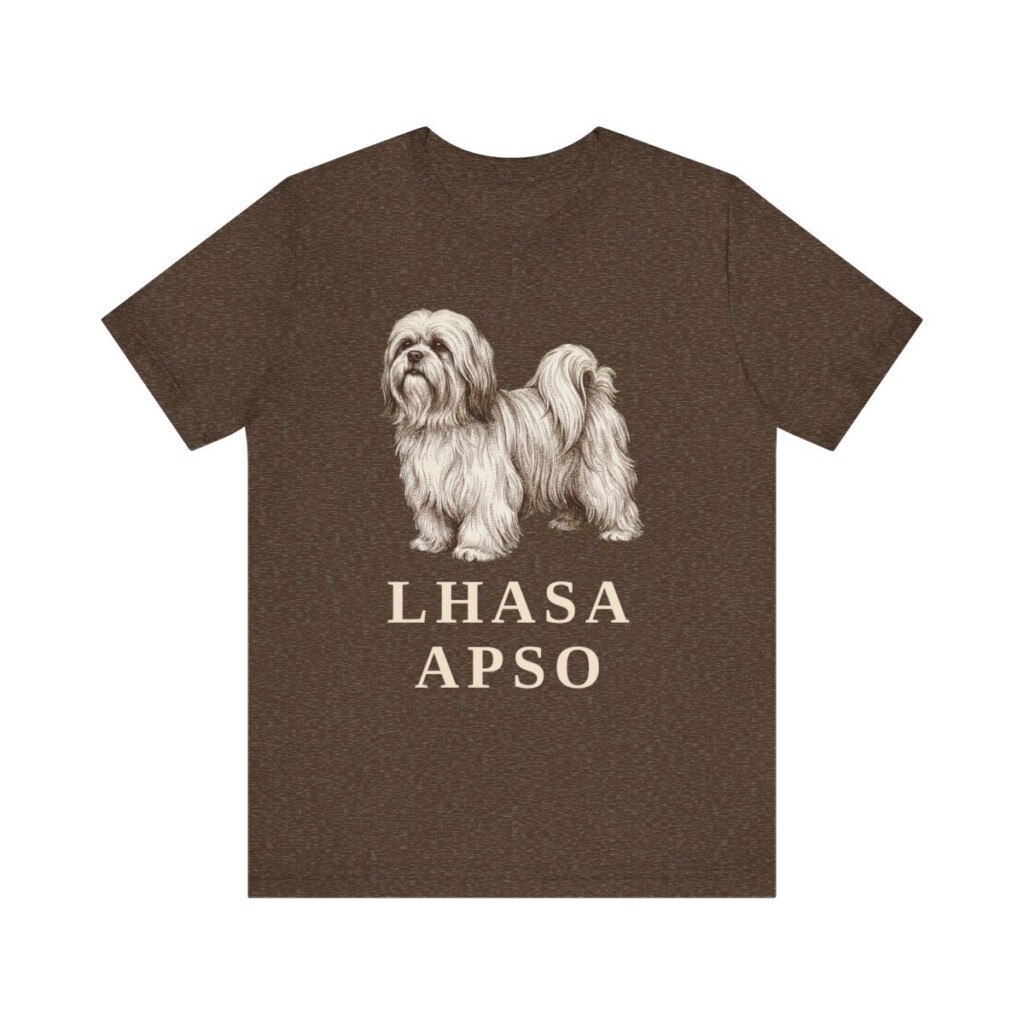 Lhasa Apso Lover Shirt, Vintage Dog Sketch Tee, Dog Lover Gift