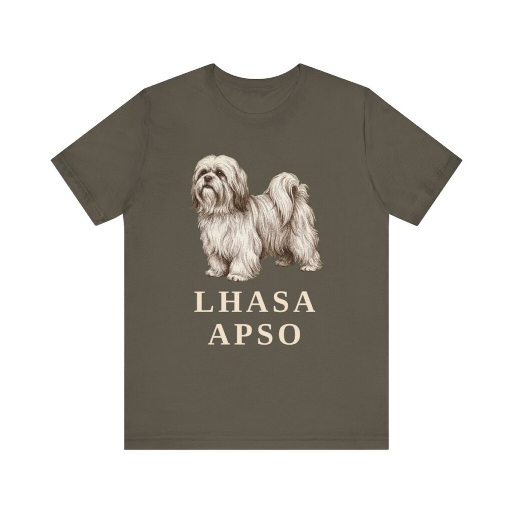 Lhasa Apso Lover Shirt, Vintage Dog Sketch Tee, Dog Lover Gift