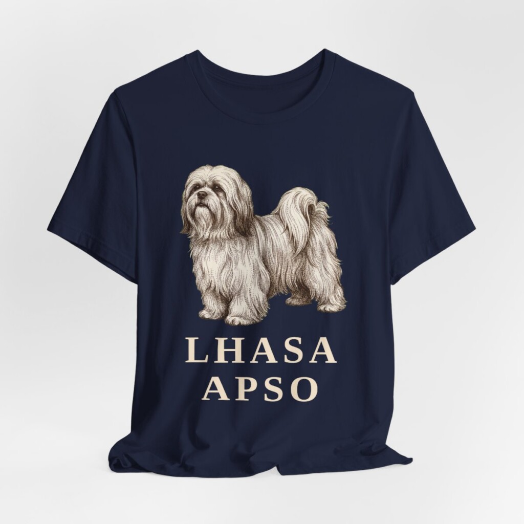 Lhasa Apso Lover Shirt, Vintage Dog Sketch Tee, Dog Lover Gift