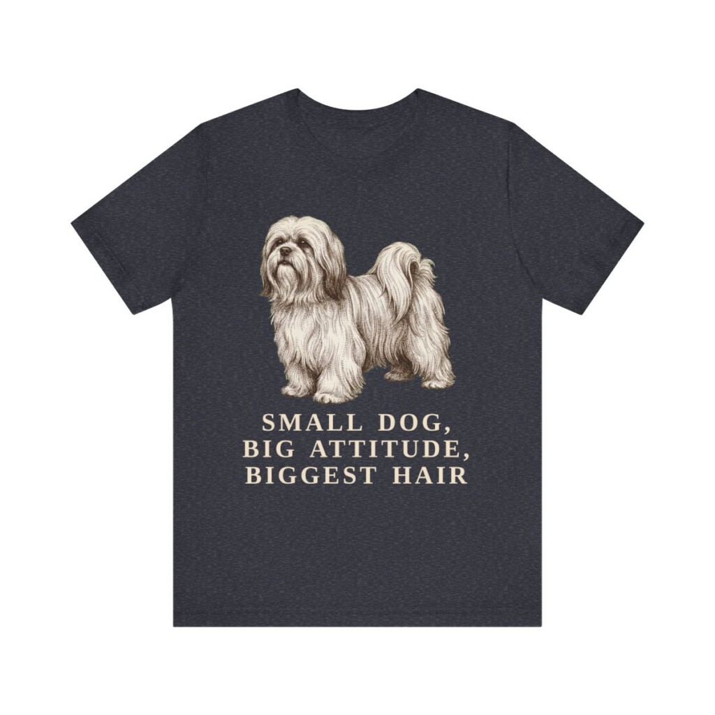Lhasa Apso Humor Shirt, Vintage Dog Sketch Tee, Dog Humor Gift