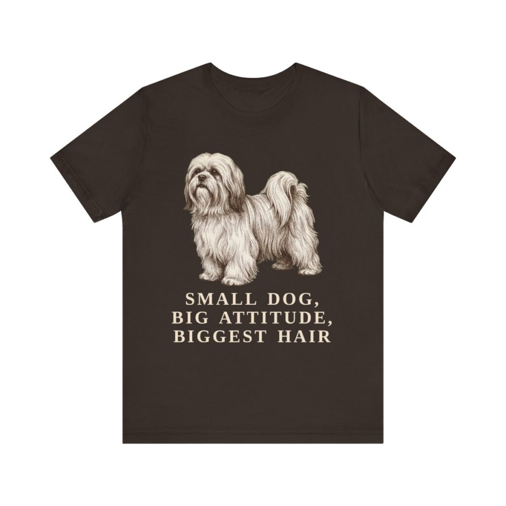 Lhasa Apso Humor Shirt, Vintage Dog Sketch Tee, Dog Humor Gift