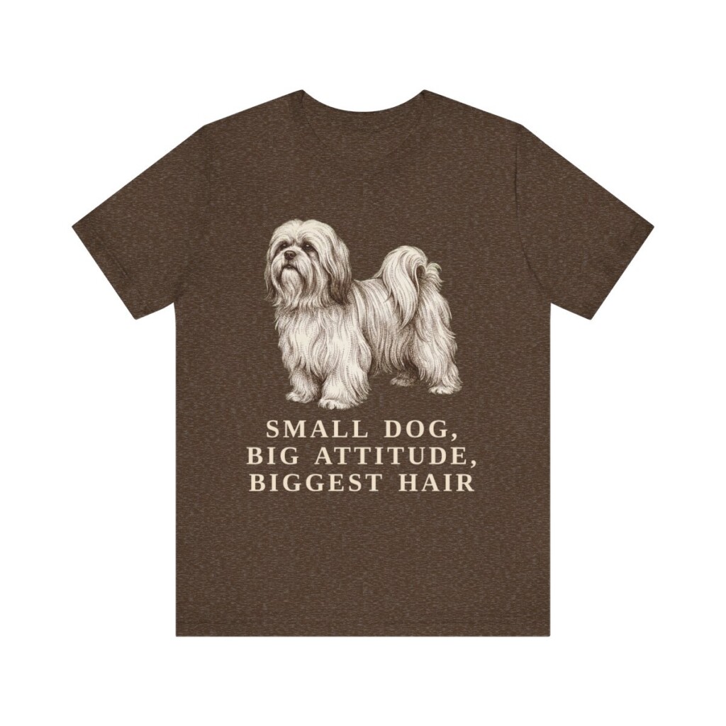 Lhasa Apso Humor Shirt, Vintage Dog Sketch Tee, Dog Humor Gift