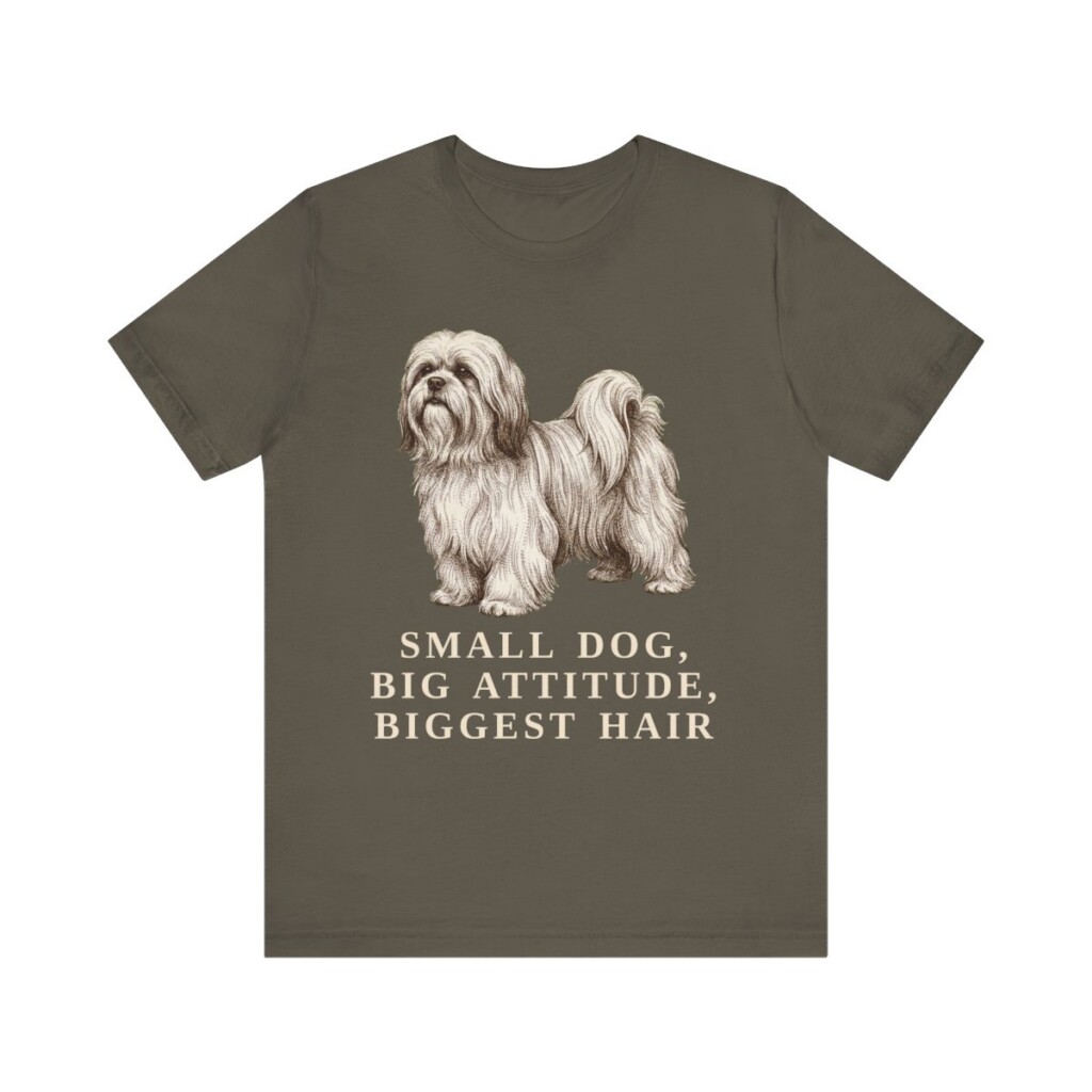 Lhasa Apso Humor Shirt, Vintage Dog Sketch Tee, Dog Humor Gift
