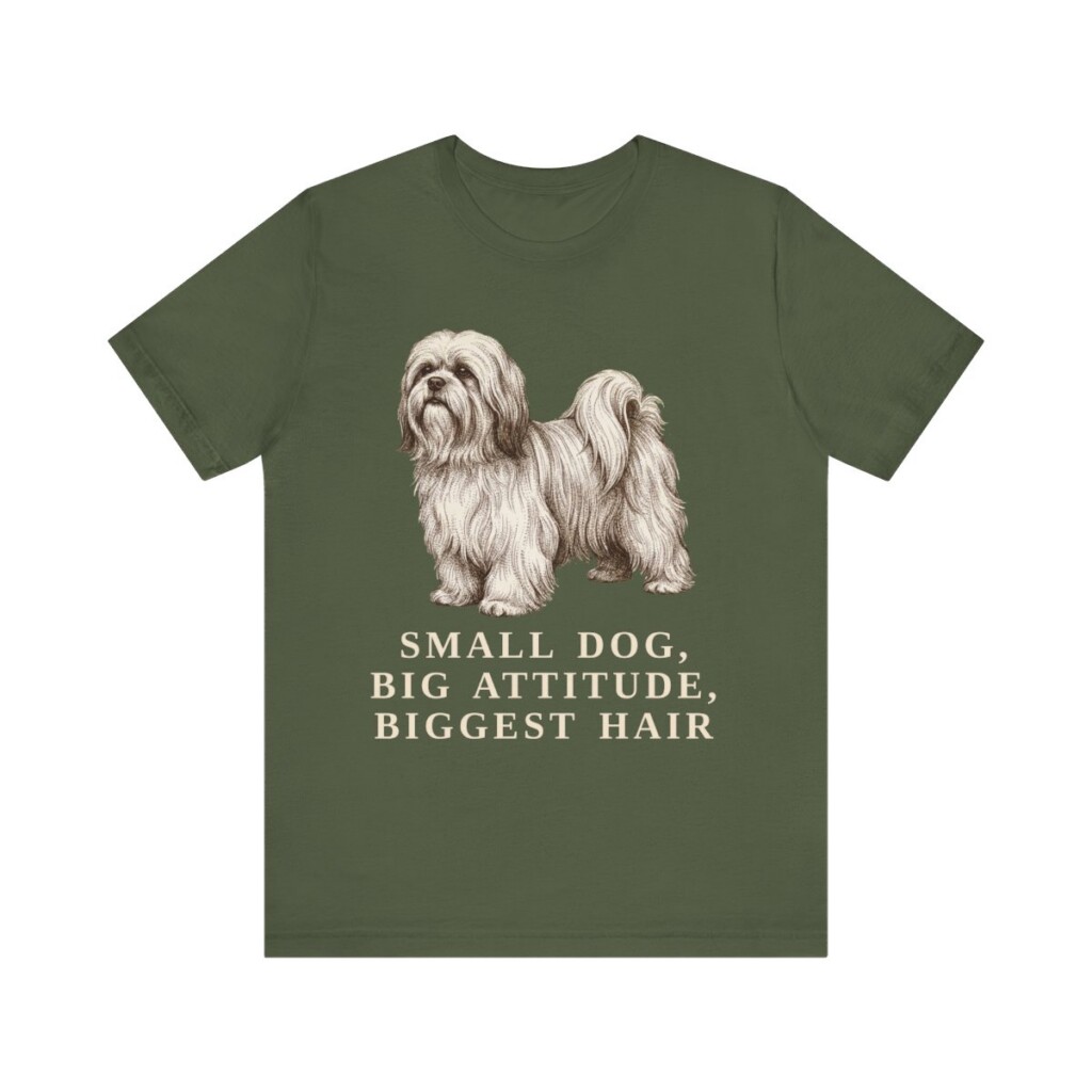 Lhasa Apso Humor Shirt, Vintage Dog Sketch Tee, Dog Humor Gift