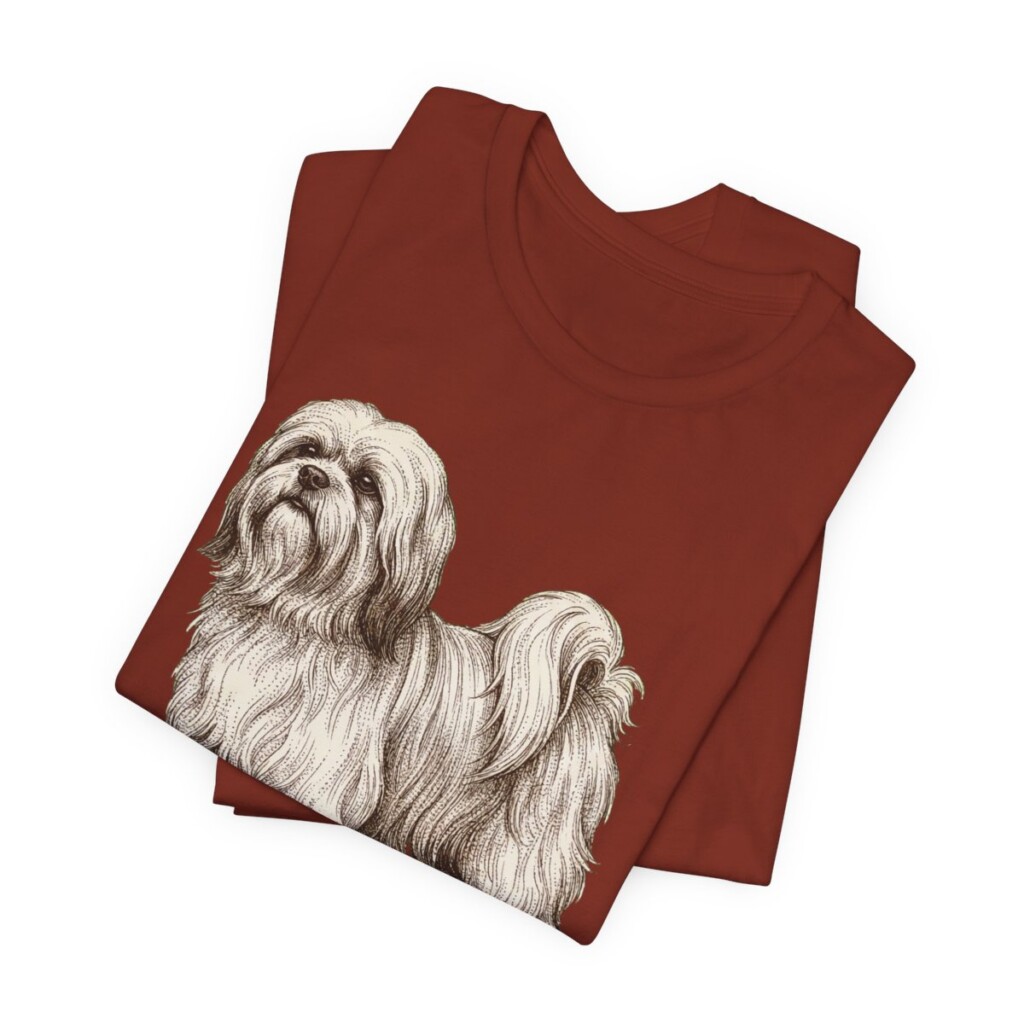 Lhasa Apso Humor Shirt, Vintage Dog Sketch Tee, Dog Humor Gift