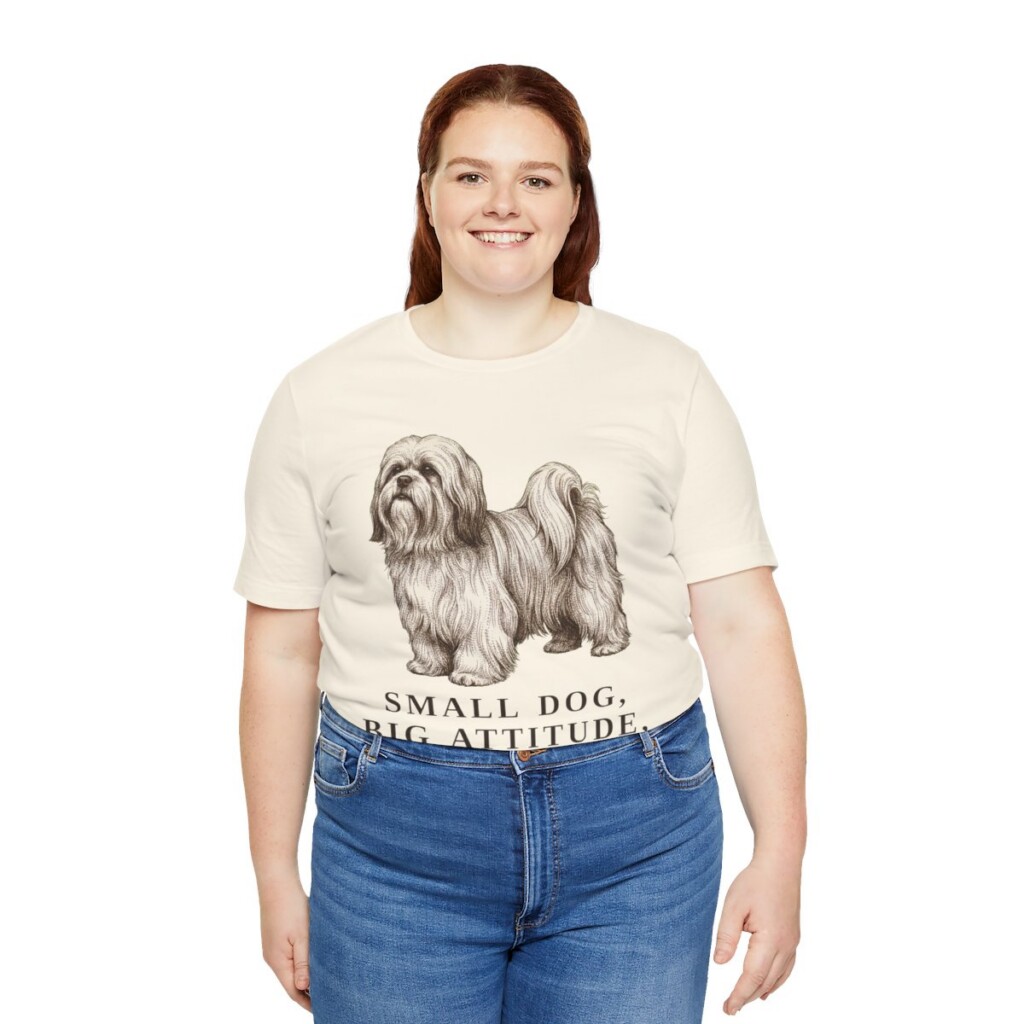 Lhasa Apso Humor Shirt, Vintage Dog Sketch Tee, Dog Humor Gift