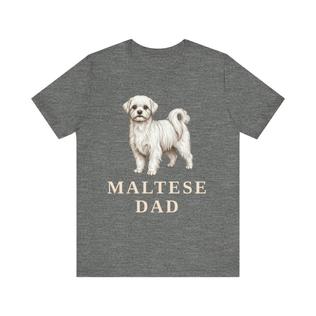 Maltese Dad Shirt, Vintage Dog Sketch Tee, Dog Dad Gift