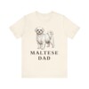 Maltese Dad Shirt, Vintage Dog Sketch Tee, Dog Dad Gift