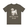 Maltese Dad Shirt, Vintage Dog Sketch Tee, Dog Dad Gift
